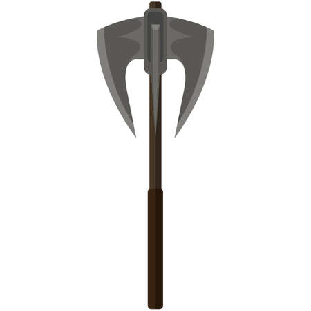 Double battle axe vector isolated on white background