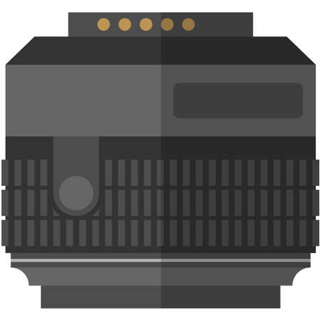 Professional camera wide angle lense isolated vectorのイラスト素材