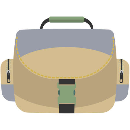 Camera bag vector isolated on white backgroundのイラスト素材