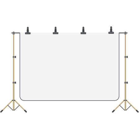 Photo studio empty screen backdrop vector isolated on whiteのイラスト素材