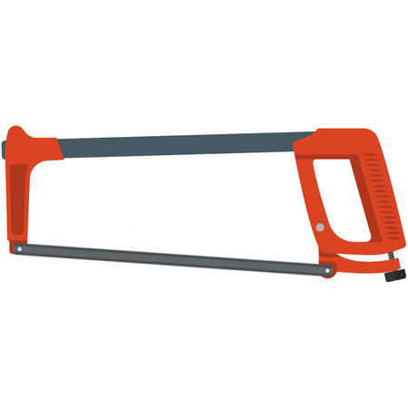 Hack saw vector flat icon isolated on whiteのイラスト素材