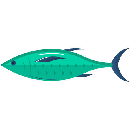 Milkfish vector aquaculture illustration isolated on whiteのイラスト素材