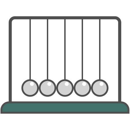 Newton pendulum cradle ball vector icon isolated illustrationのイラスト素材