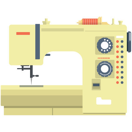 Vector sewing machine illustration icon on whiteのイラスト素材