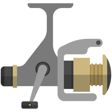 Fishing rod coin vector isolated on white backgroundのイラスト素材