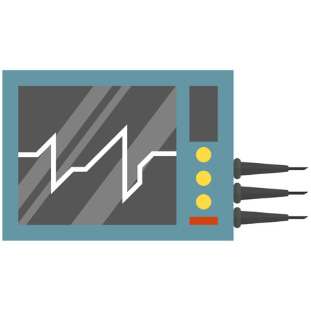 Medical ecg machine monitor vector isolated on whiteのイラスト素材
