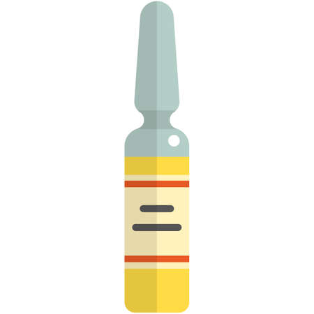 Medical glass ampoule vector isolated on white backgroundのイラスト素材