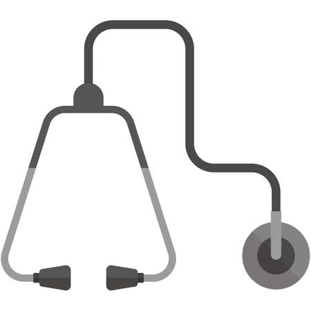 Stethoscope vector icon doctor equipment illustration on whiteのイラスト素材