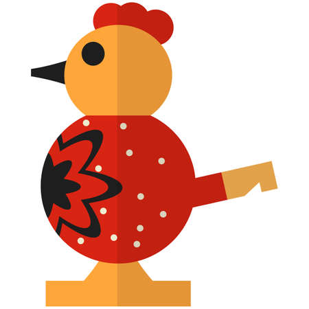 Musical cockerel whistle flute vector isolated on whiteのイラスト素材