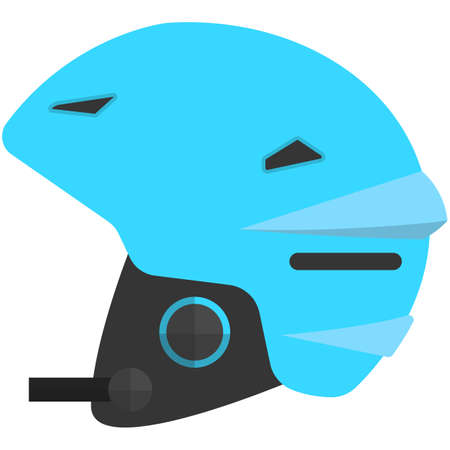 Ski helmet vector isolated on white backgroundのイラスト素材