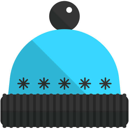 Hat vector winter cap icon isolated on whiteのイラスト素材