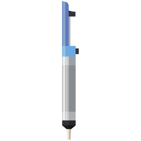 Solder remover for soldering iron kit vector isolated on whiteのイラスト素材