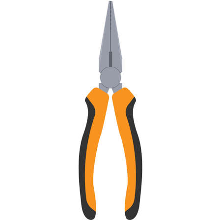 Needle nose pliers vector isolated on white backgroundのイラスト素材
