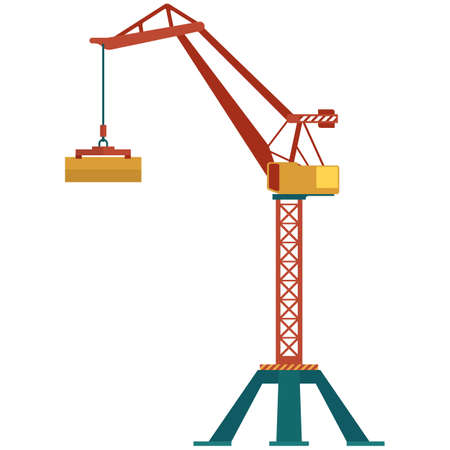 Crane vector, construction icon illustration, building towerのイラスト素材