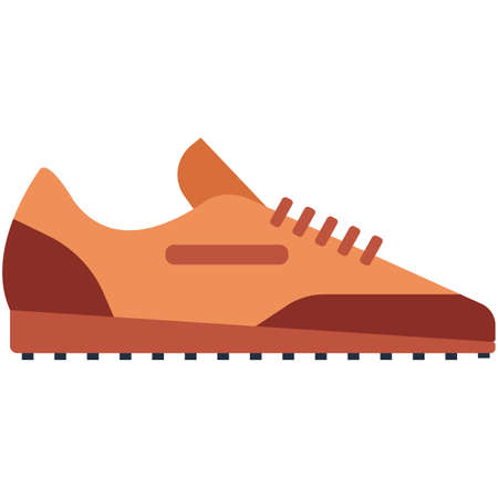 Vector shoe icon sport sneaker illustration on whiteのイラスト素材