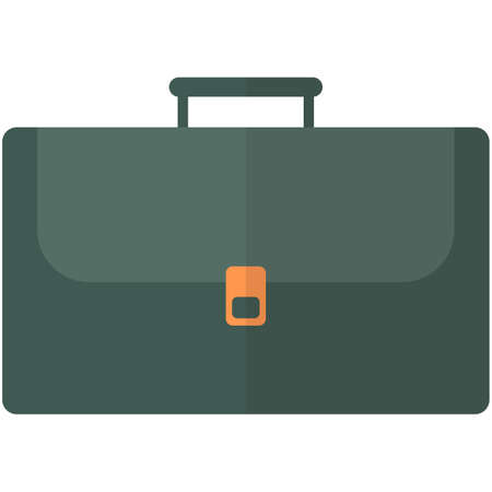 Briefcase icon, vector work bag, business case on whiteのイラスト素材