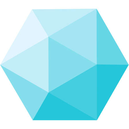 Geometric polygonal shape abstract vector design on whiteのイラスト素材