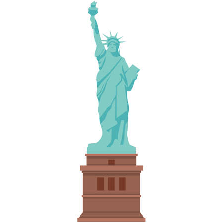 Statue of liberty vector illustration isolated on white backgroundのイラスト素材