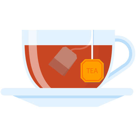 Tea cup vector icon isolated illustration on whiteのイラスト素材