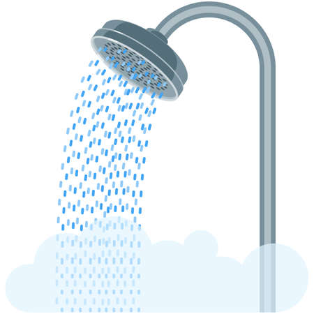Shower head vector bathroom equipment isolated iconのイラスト素材
