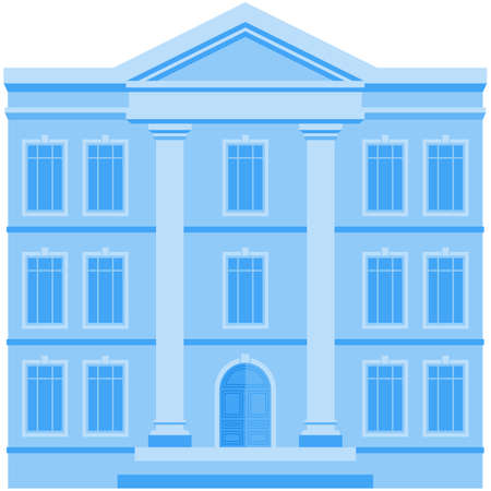 Building icon, vector house city business office or governmentのイラスト素材
