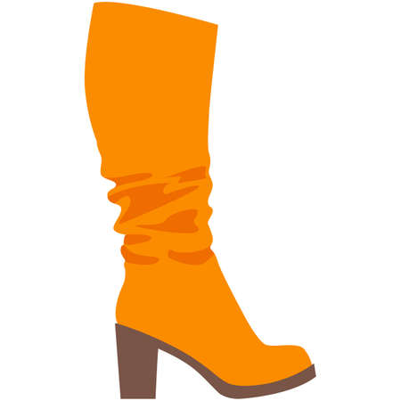 Vector woman boot, fashion high heel shoes iconのイラスト素材