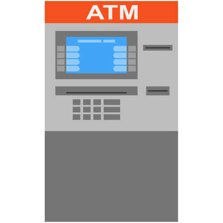 ATM machine vector money cash terminal icon isolatedのイラスト素材