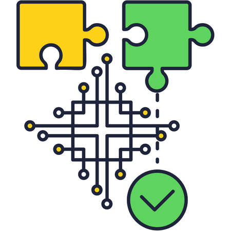 Brain recharge, creative jigsaw puzzle pieces iconのイラスト素材