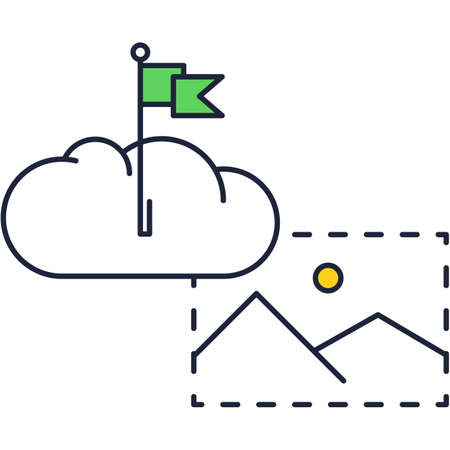 Cloud picture image gallery storage vector icon