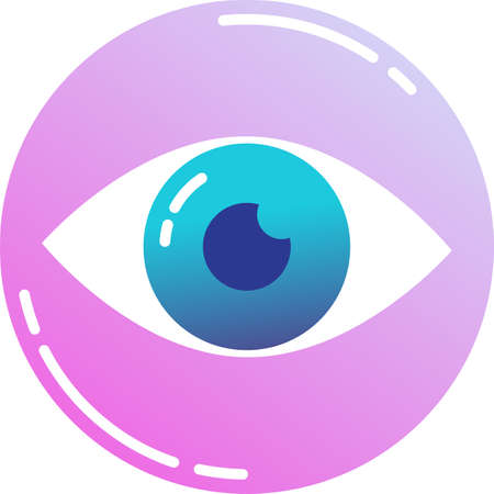 Eye icon vector vision symbol isolated on whiteのイラスト素材
