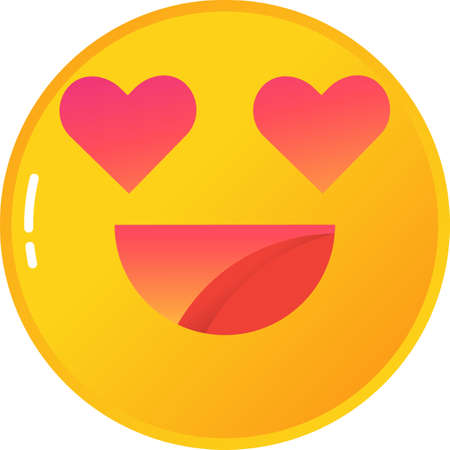 Social media emoticon love smile vector iconのイラスト素材