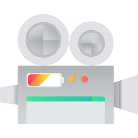 Video camera icon, vector camcorder flat symbolのイラスト素材
