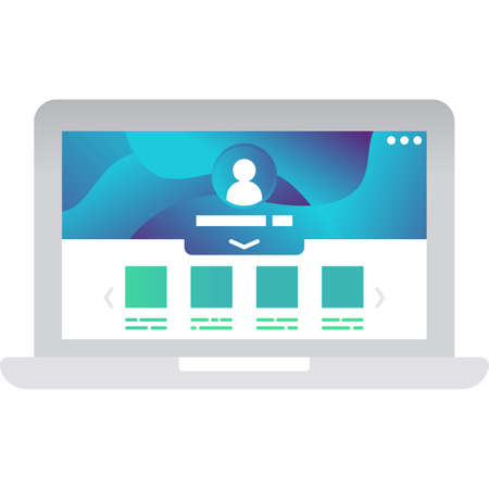 Virtual workshop net vector icon isolated on whiteのイラスト素材