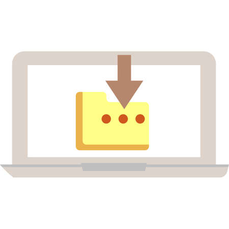 Download document file icon folder vector symbolのイラスト素材