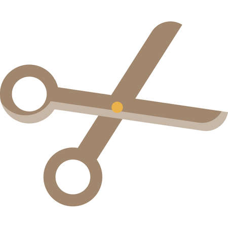 Scissors icon vector craft supplies on whiteのイラスト素材