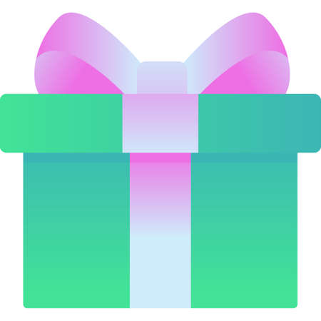 Gift box christmas or birthday present icon vectorのイラスト素材