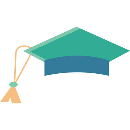 University, college school student cap icon vectorのイラスト素材