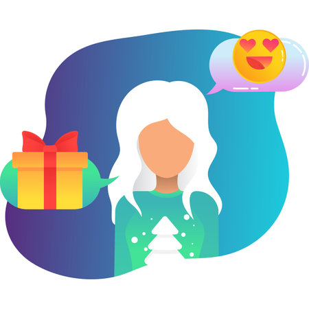 Online christmas greeting icon vector on whiteのイラスト素材