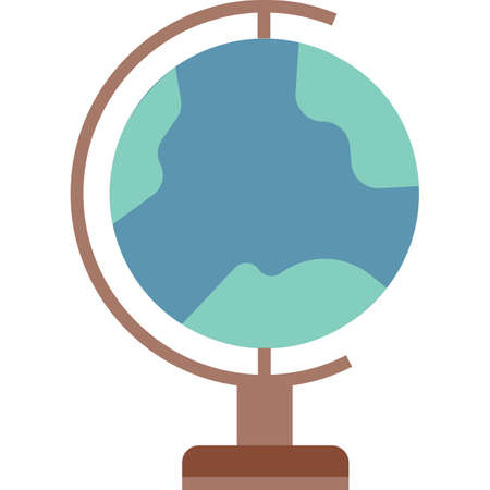 School earth globe icon vector isolated on whiteのイラスト素材