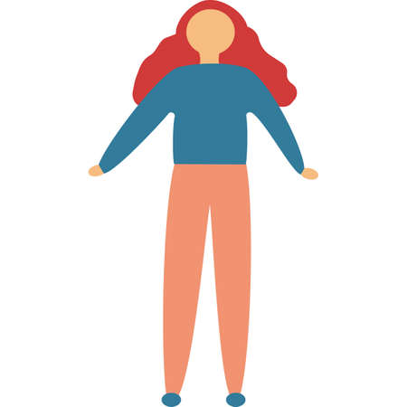 Woman vector girl icon young female portraitのイラスト素材
