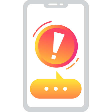Message notification icon phone mobile mail vectorのイラスト素材