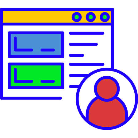 Domain icon hosting and url registration vectorのイラスト素材