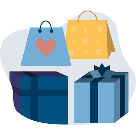 Gift, present box vector birthday surprise iconのイラスト素材