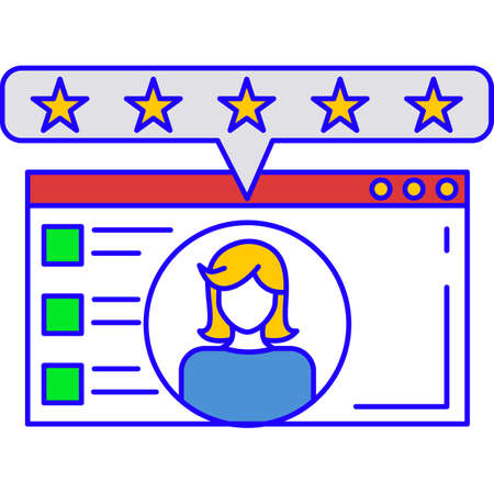 Customer loyalty program icon vector on whiteのイラスト素材