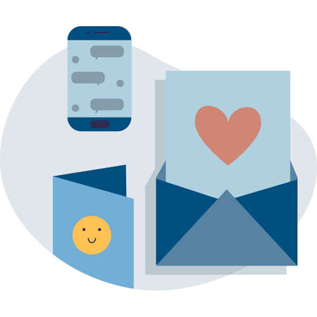 Email or mail envelope icon mobile phone messengerのイラスト素材