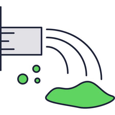 Water pollution icon vector dirty liquid and pipeのイラスト素材