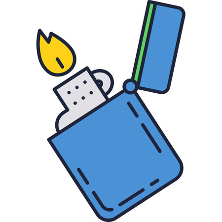 Fire lighter vector icon isolated on whiteのイラスト素材