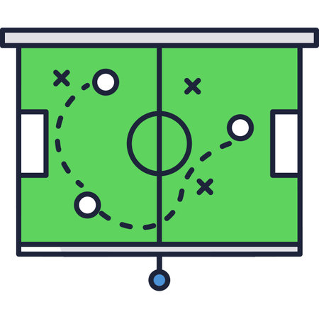Football strategy plan icon soccer game playbookのイラスト素材