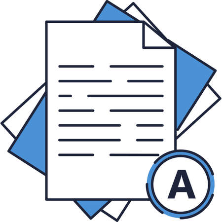 School test with best grade mark vector iconのイラスト素材