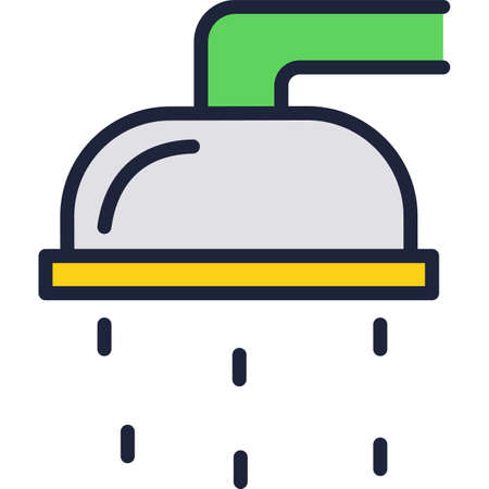 Shower icon water vector symbol isolated on whiteのイラスト素材